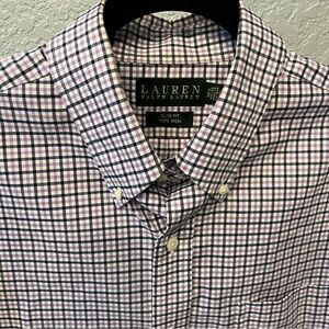 Lauren Ralph Lauren Men’s Shirt Slim Fit Long Sleeve Dress Shirt 16.5 34/35